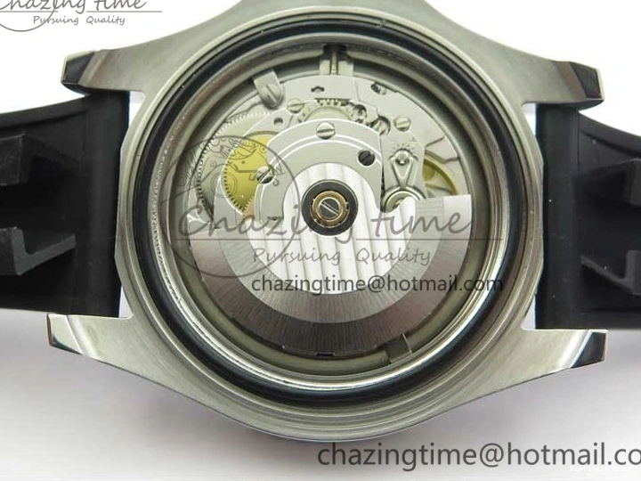 0130 Yacht-Master 116655 ARF SS Custom Made Black Ceramic Bezel on Oysterflex Rubber Strap A HighPerformance 3064